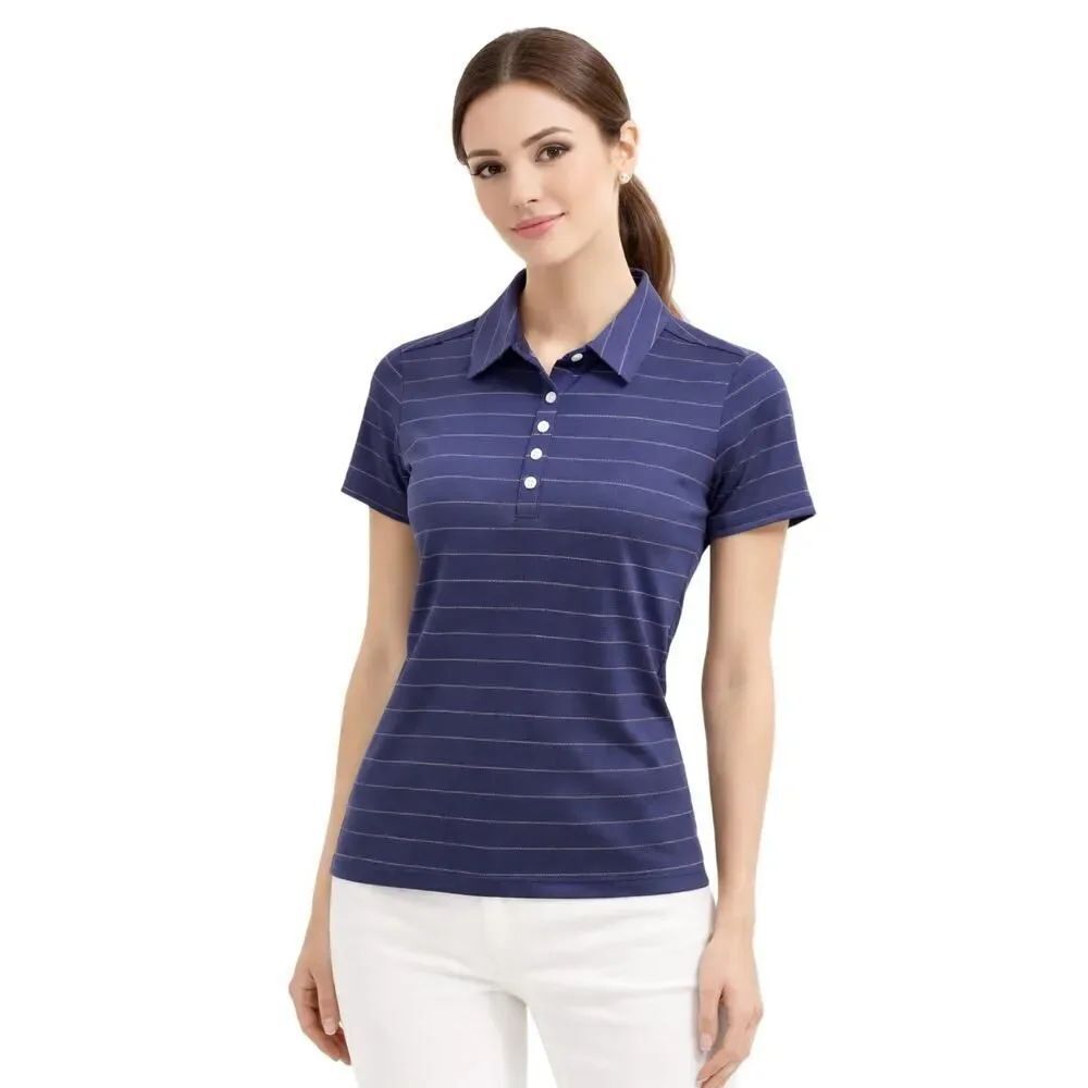 NIKE Golf Women’s Short Sleeve Golf/Athletic Polo Shirt Blue/Red Size Small/4-6